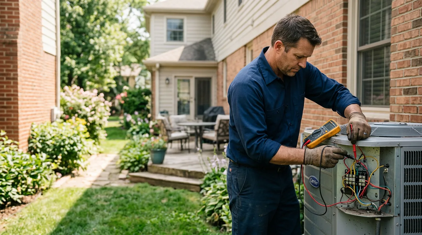 HVAC technician working near Piney River, VA